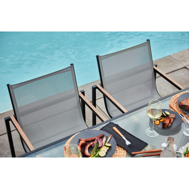 Style Selections Paxton Grey Stackable Patio Chair