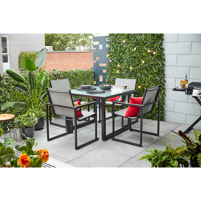 Style Selections Exterior 40-in Dining Table with Glass Top