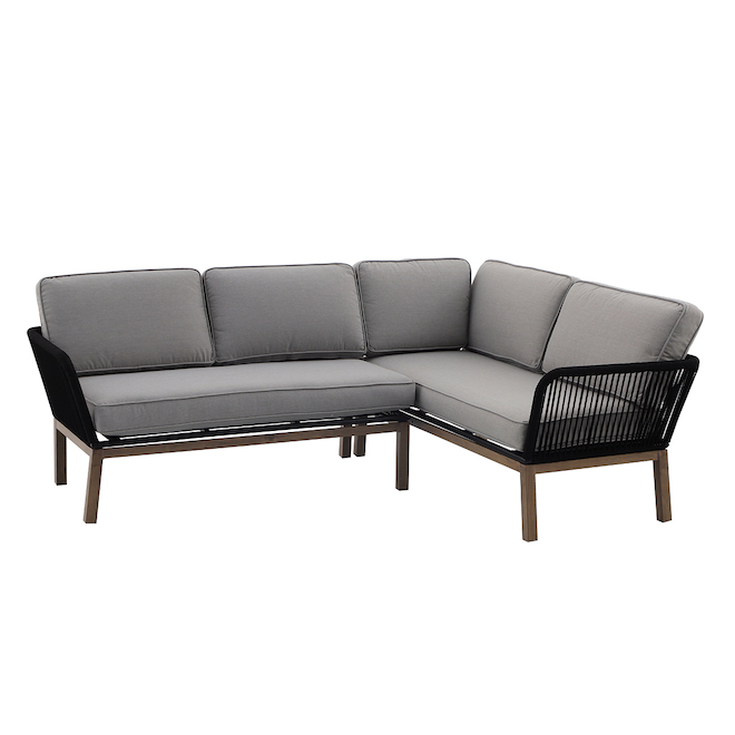 Allen + Roth Positano 2-Piece Steel Frame Patio Conversation Set with Cushions