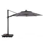 Style Selections 11-ft Grey Offset Patio Umbrella - Base Included