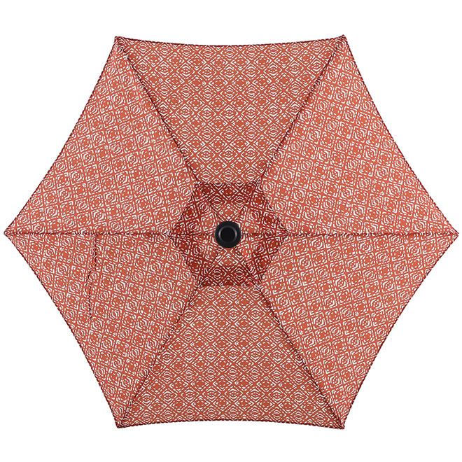 Parasol de marché inclinable de 7,5 pi en tissu polyester orange Style Selections