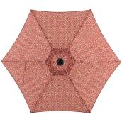 Style Selections 7.5-ft Red Market Patio Umbrella with Crank Mechanism