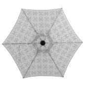 Parasol gris de 7,5 pi de style marché par Style Selections avec manivelle