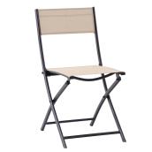 Bazik Bistro Bay 14.76 x 18.11 x 15.55-in Tan Outdoor Folding Sling Chair