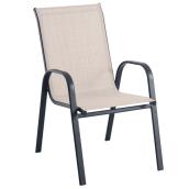 Style Selection Pelham Bay Stackable Dining Chair with Polypropylene Tan Sling Seat
