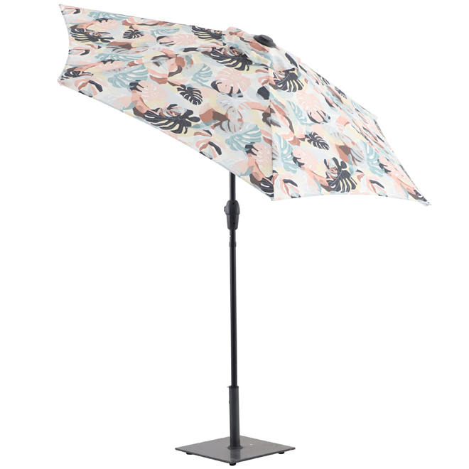 Bazik 7.5 ft Steel Tiltable Foliage Market Umbrella