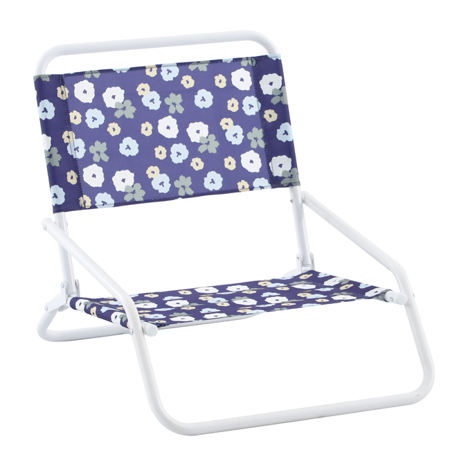 VALU+ Folding Beach Chair in Steel 5.9 x 18.3-in -  Floral Blue