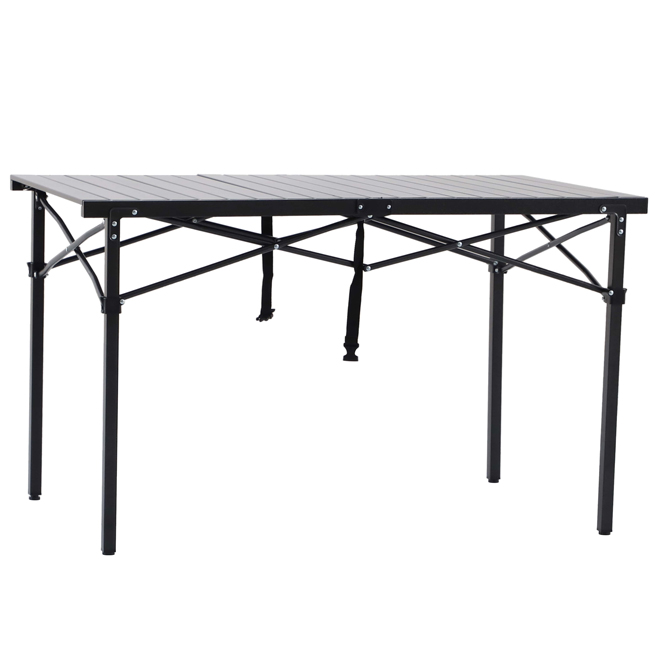 VALU+ Foldable Versatile Table in Aluminum for Camping 27.5 x 27.5-in - Black
