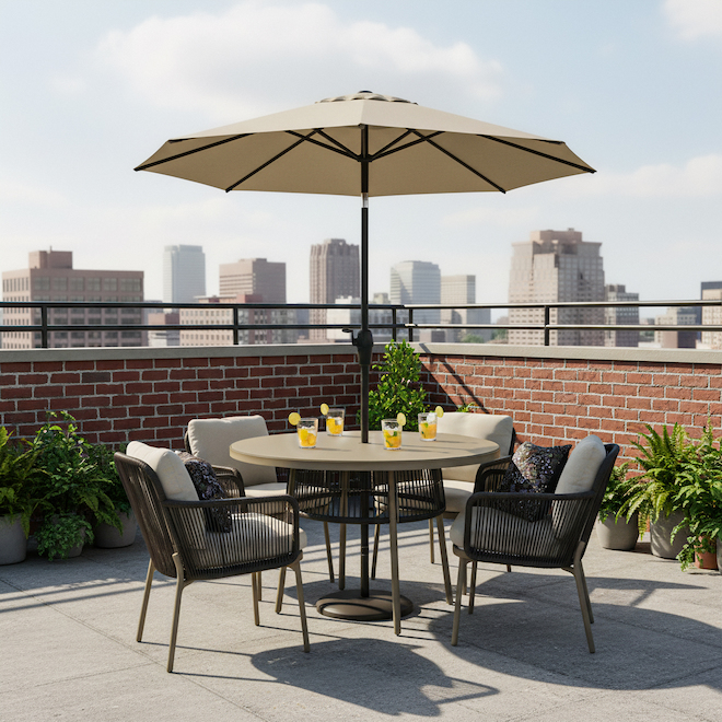 LANDON&CO Landon & Co. Sundance Dining Set in Wicker and Black