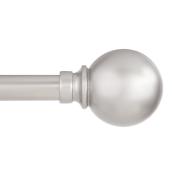 Kenney Adjustable Curtain Rod Steel Brushed Nickel 66-in to 120-in