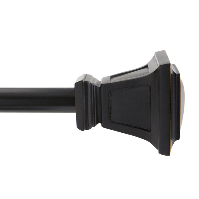Adjustable Curtain Rod - Seville - 28" to 48" - Black