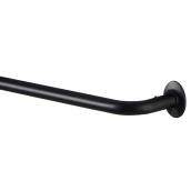 Elbowed Curtain Rod - 28" to 48" - 5/8" - Metal - Black