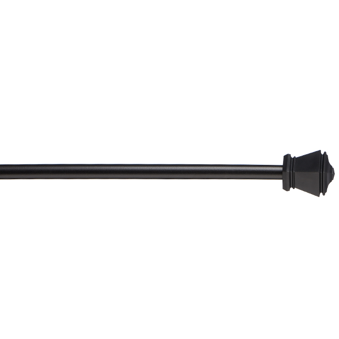 KENNEY Telescopic Curtain Rod 28" to 48" 7/16" Metal Black