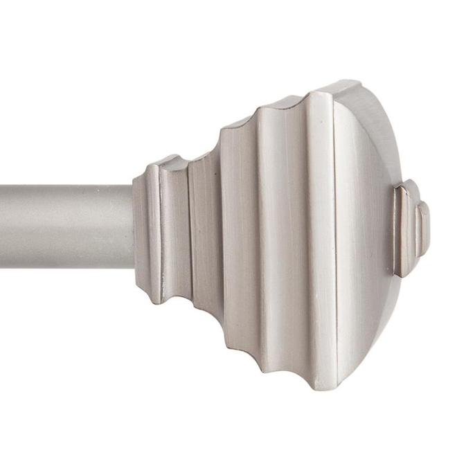 Kenney Decorative Curtain Rod 66 To 120 Pewter Kn80208vs Rona