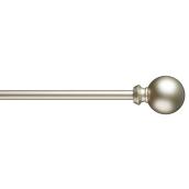 Curtain Rod - Decorative Spheres - 28in to 48in - Brushed Nickel