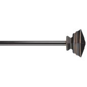 Curtain Rod - Decorative End Caps - 28" to 48" - Bronze