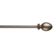 Tringle à rideaux décorative, 28" à 48", étain