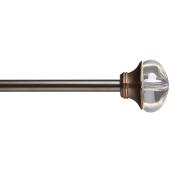 Tringle Déco en acier, un seul rideau, 66" à 120", bronze
