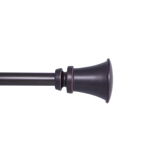 Kenney Nile 36-in to 66-in Bronze Steel Decorative Curtain Rod