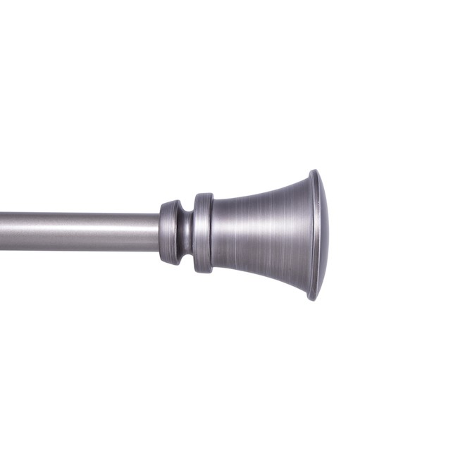 Kenney Nile 36-in to 66-in Steel Decorative Curtain Rod - Pewter