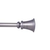 Kenney Nile 66-in to 120-in Steel Decorative Curtain Rod - Pewter