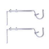 Supports de fixation 1,6 cm (5/8 po) ajustables pour tringle à rideaux Kenney, 2/pqt, nickel brossé