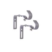 Kenney 3/4-in Curtain Rod Adjustable Mounting Brackets - Polished Pewter - Set of 2