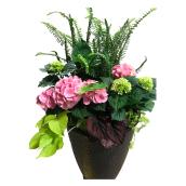 Mixed Hydrangea and Fern Planter 11-in