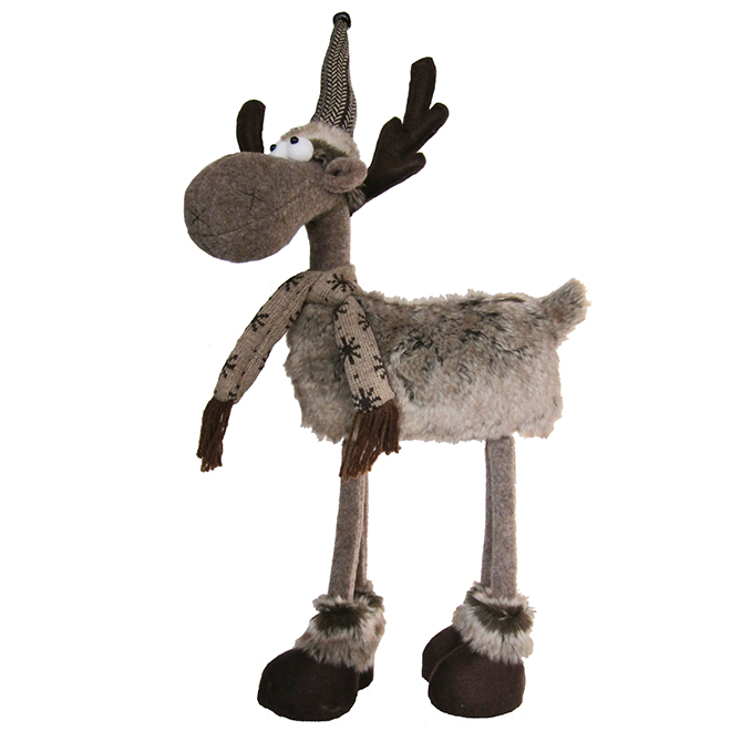 1-Pack Brown Felt Reindeer Christmas Ornament