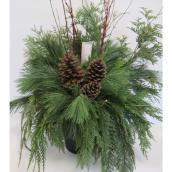 Outdoor Decorative 9-in Winter Christmas Planter