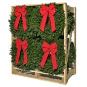 Decorative 22-in Christmas Fir Wreath with Decorative Bow