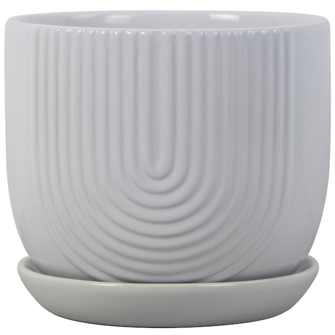 Landon & Co. Arca Planter in Ceramic - 6-in - Matte White