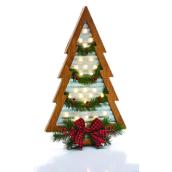 Arbre mural illuminé Haute Decor, DEL, 12 po x 24 po, acier/PVC/bois, brun