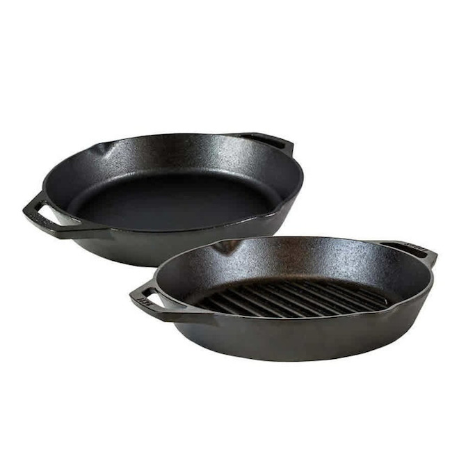 Lodge Set of Iron Skillets 12-in - Pack of 2