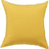 Bazik 16-in Solid Yellow Recycled Polyester Outdoor Decorative Cushion