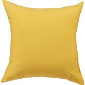 Coussin décoratif d'extérieur Bazik en polyester recyclé jaune uni 16 po