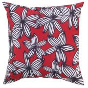 Styles Selections Flowered Patio Cushion - 16-in x 16-in - Polyester - Red