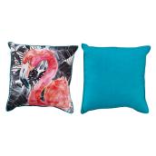 Allen + Roth Flamingo Printed Cushion - 18-in x 18-in - Print