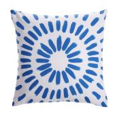 Style Selections 18-in x 18-in Outdoor Blue and White Polyester Throw Pillow