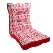 Style Selections High-Back Patio Chair Cushion - 46-in - Paddle - Red
