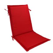 Coussin bistro Style Selections pour chaise à dossier haut, polyester, rouge