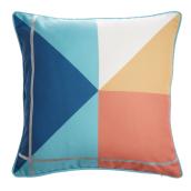 Allen + Roth Outdoor Cushion - 18-in x 18-in - Geometric Pattern - Multicolour