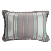 allen + roth 18-in x 12-in Grey and Green Outdoor Decorative Cushion
