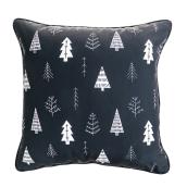 Coussin décoratif, motif arbres, 18 po x 18 po, polyester