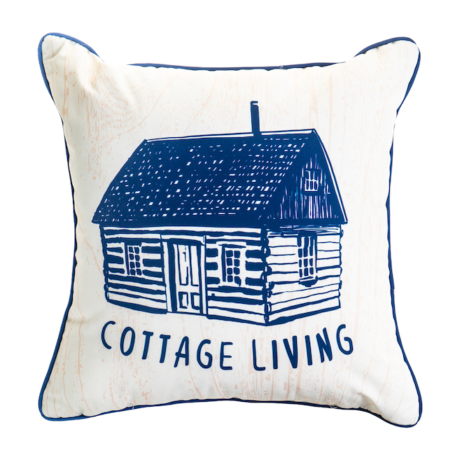 Coussin décoratif Cottage Living, 18 po x 18 po, polyester