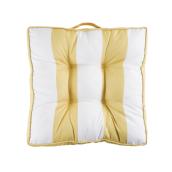 Style Selections 1-Piece Cabana Striped Yellow Patio Furniture Cushion
