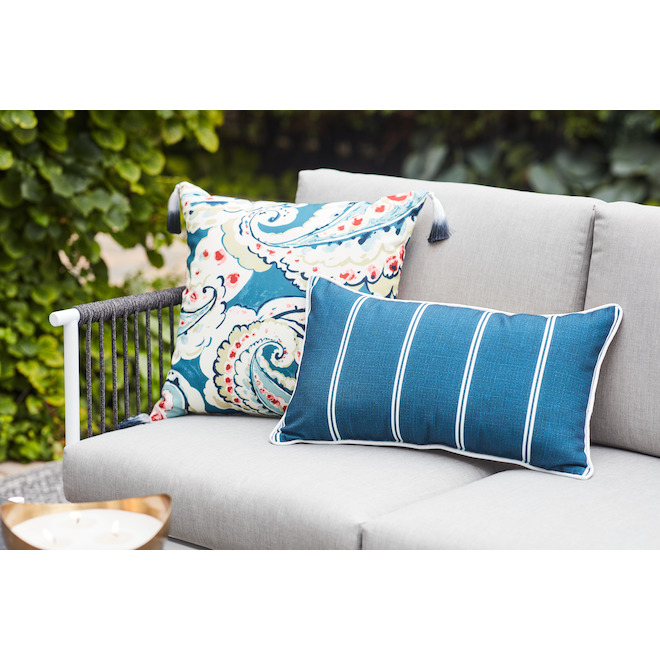 Allen + Roth Exterior Polyester 18-in x 18-in Cushion