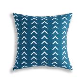 Style Selections Blue Polyester Cushion with White Patterns