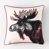 Style Selections 18in x 18-in Black and White Outdoor Cushion - Moose Print