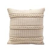 Bazik Patio 18 x 18-In Square Braided/Knitted Outdoor Decorative Pillow - Beige